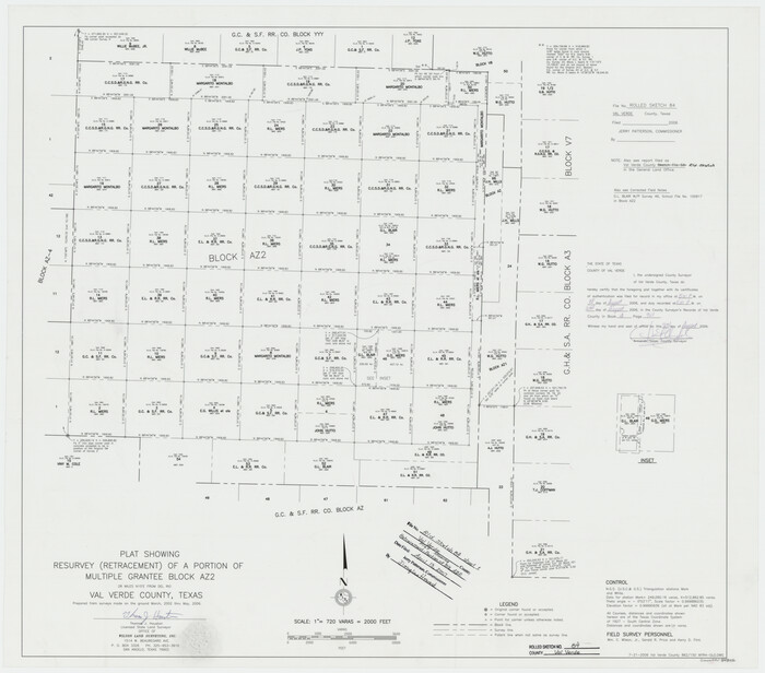84802, Val Verde County Rolled Sketch 84, General Map Collection