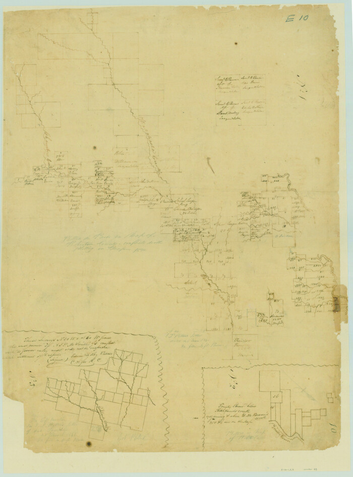 85, [Surveys along the Nacogdoches River, Richland Creek, and the Trinity River], General Map Collection