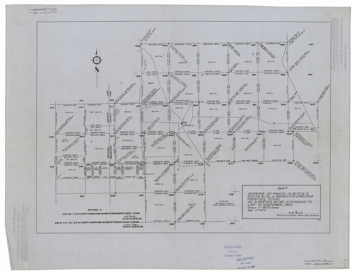 8508, Brewster County Rolled Sketch 98, General Map Collection