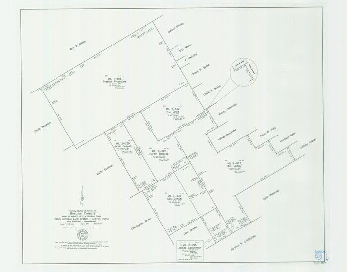 85241, Bosque County Working Sketch 27, General Map Collection