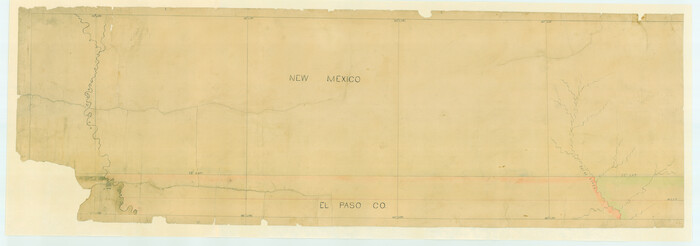 85323, [Map of the Recognised Line M. EL. P. & P. R. R. from East Line of Bexar Land District to El Paso], General Map Collection
