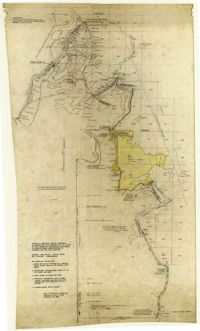 8568, Cameron County Rolled Sketch 15, General Map Collection