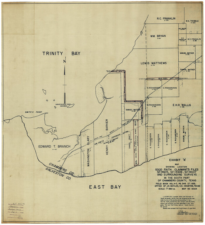 8618, Chambers County Rolled Sketch 25, General Map Collection
