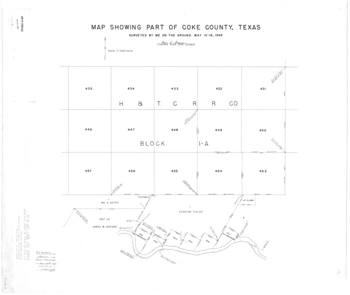 8626, Coke County Rolled Sketch 12, General Map Collection