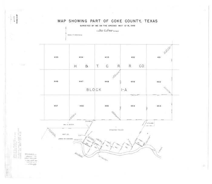 8626, Coke County Rolled Sketch 12, General Map Collection