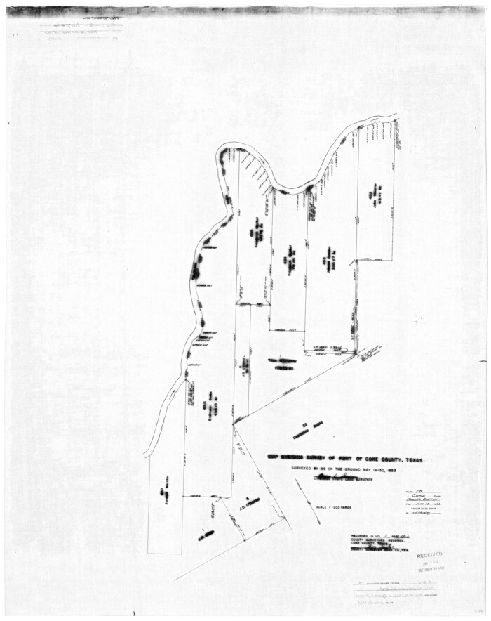 8632, Coke County Rolled Sketch 18, General Map Collection
