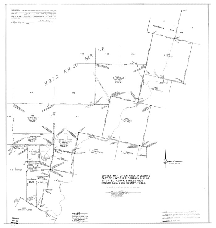 8633, Coke County Rolled Sketch 24, General Map Collection