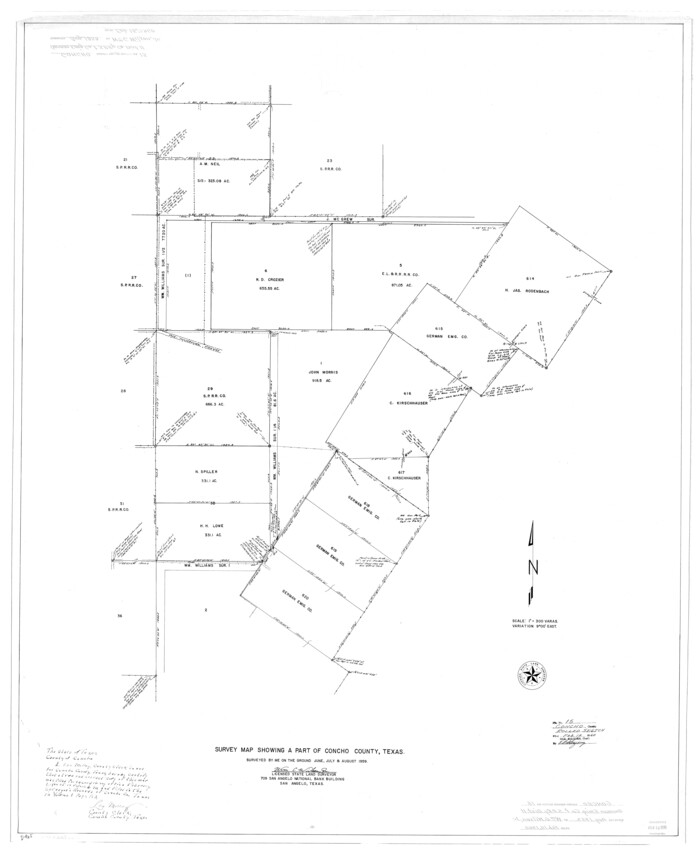 8660, Concho County Rolled Sketch 15, General Map Collection