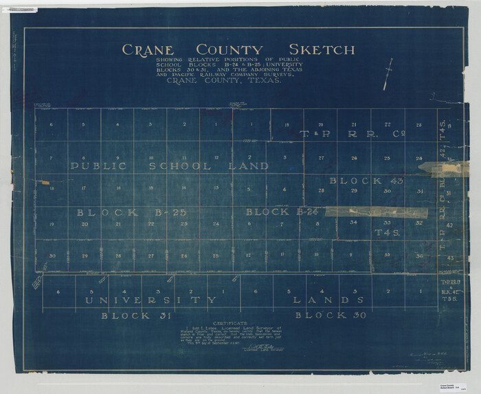 8678, Crane County Rolled Sketch 5A, General Map Collection