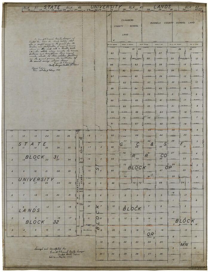 8697, Crockett County Rolled Sketch 32, General Map Collection

