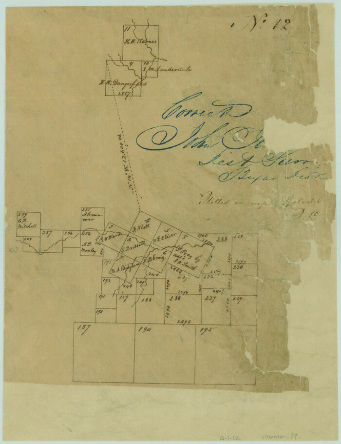 87, [Surveys near Crabapple Creek in the Bexar District], General Map Collection