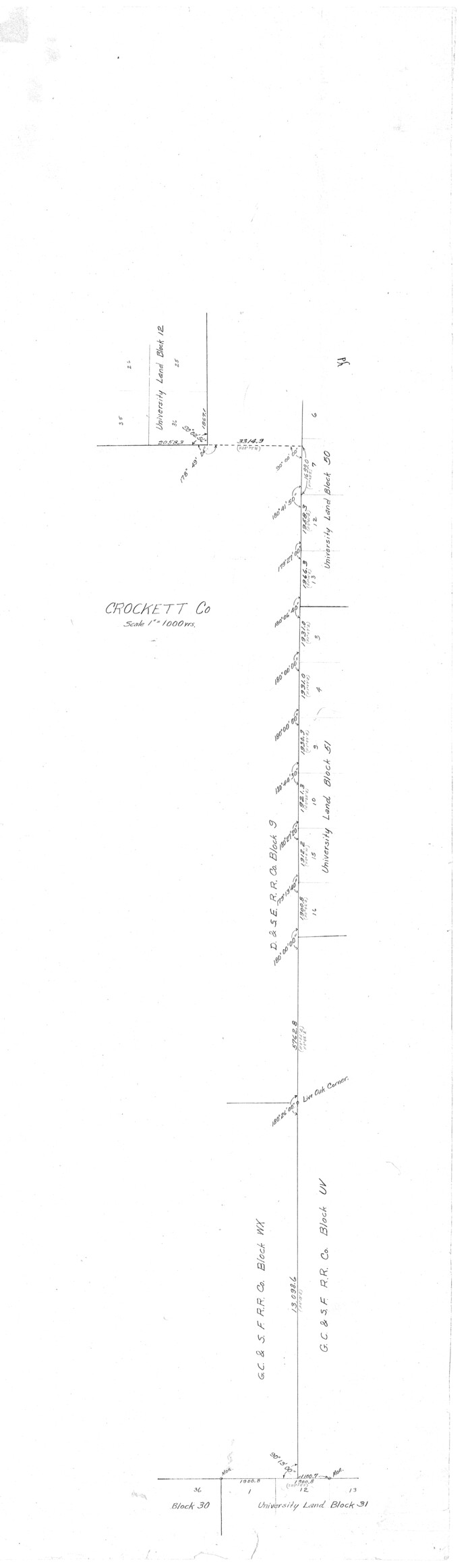 8710, Crockett County Rolled Sketch 45, General Map Collection