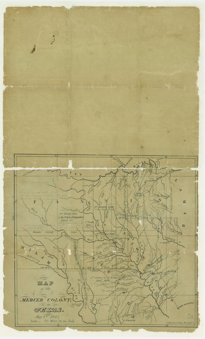 87155, Map of the Mercer Colony in Texas, General Map Collection