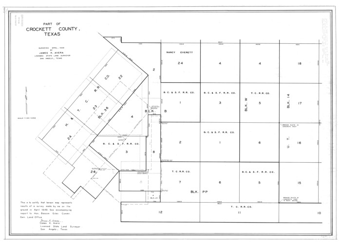 8721, Crockett County Rolled Sketch 69, General Map Collection