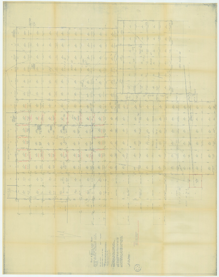 87210, Texas Pacific Land Trust, Preliminary Plat Blocks 64-65-66 Tsp. 7 & 8 T&P RR Co. Surveys, General Map Collection