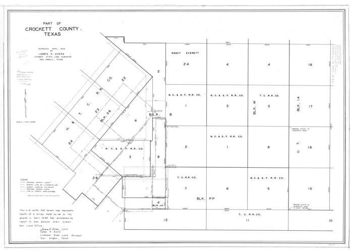 8722, Crockett County Rolled Sketch 71, General Map Collection