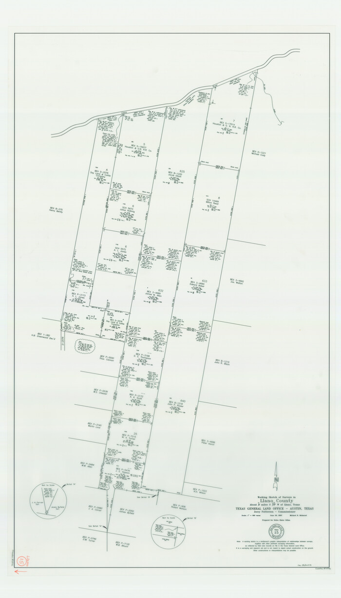 87372, Llano County Working Sketch 15, General Map Collection