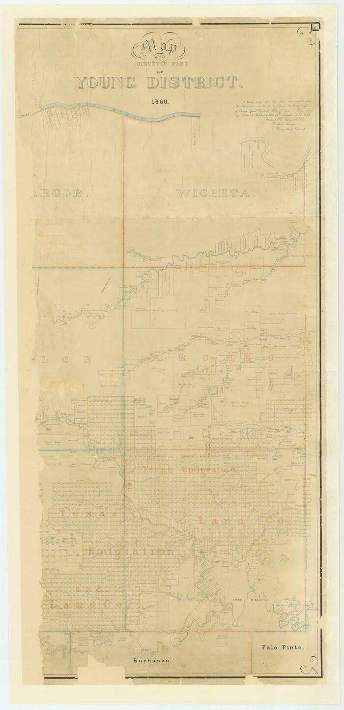 87374, Map of the Surveyed Part of Young District, General Map Collection