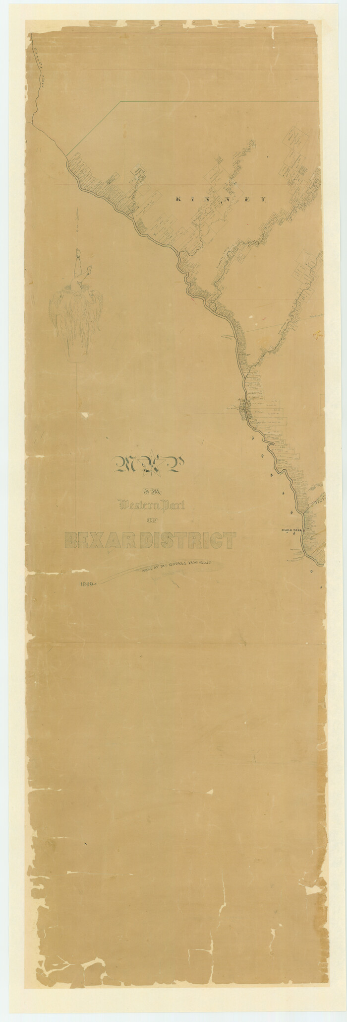 87375, Map of the Western Part of Bexar District, General Map Collection