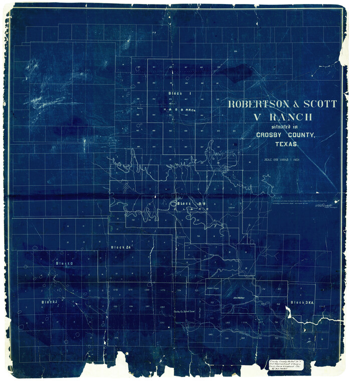 8739, Crosby County Rolled Sketch V, General Map Collection
