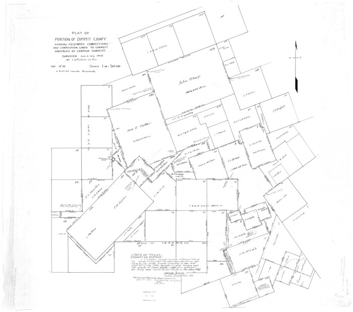 8795, Dimmit County Rolled Sketch CHM, General Map Collection
