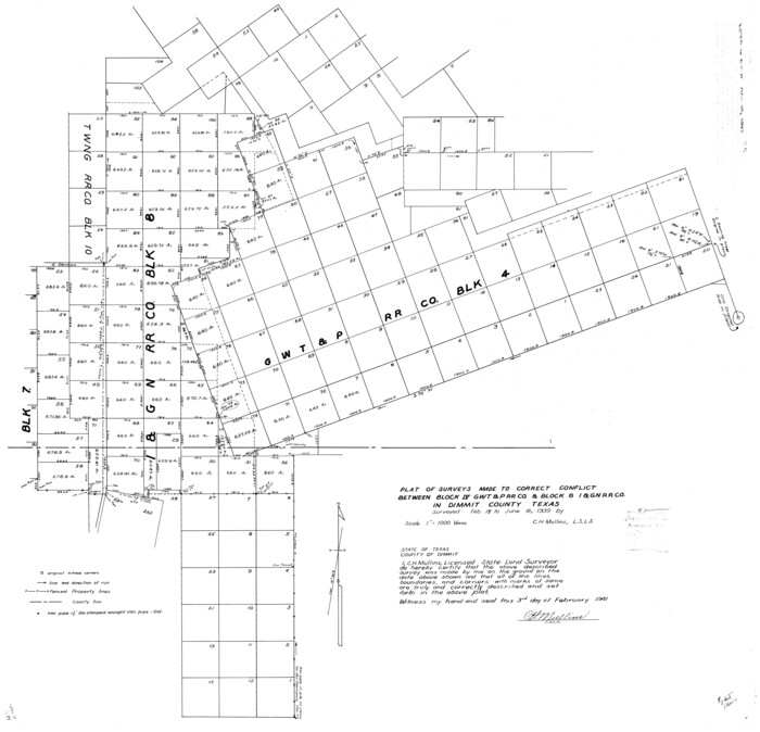 8796, Dimmit County Rolled Sketch 9, General Map Collection
