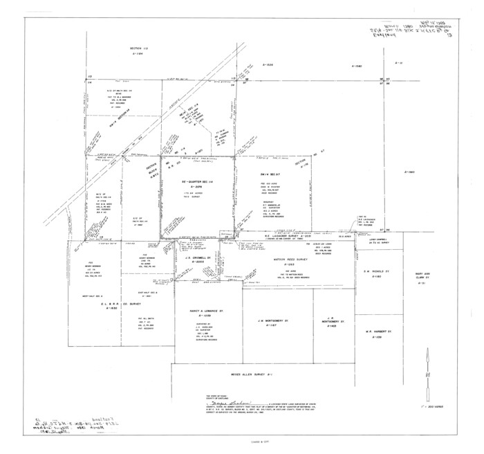 8825, Eastland County Rolled Sketch 19, General Map Collection