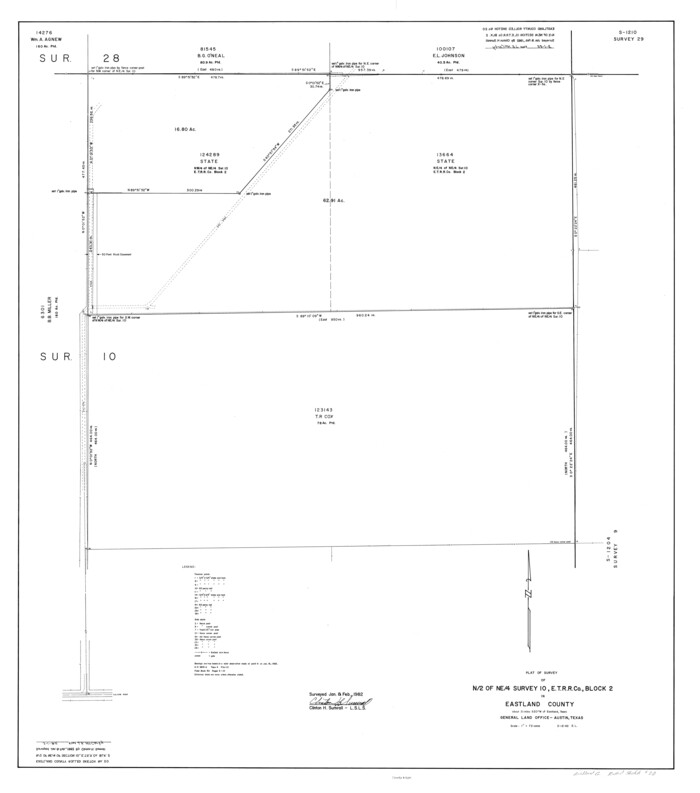 8826, Eastland County Rolled Sketch 20, General Map Collection