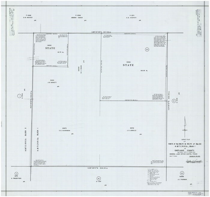 8828, Eastland County Rolled Sketch 22, General Map Collection
