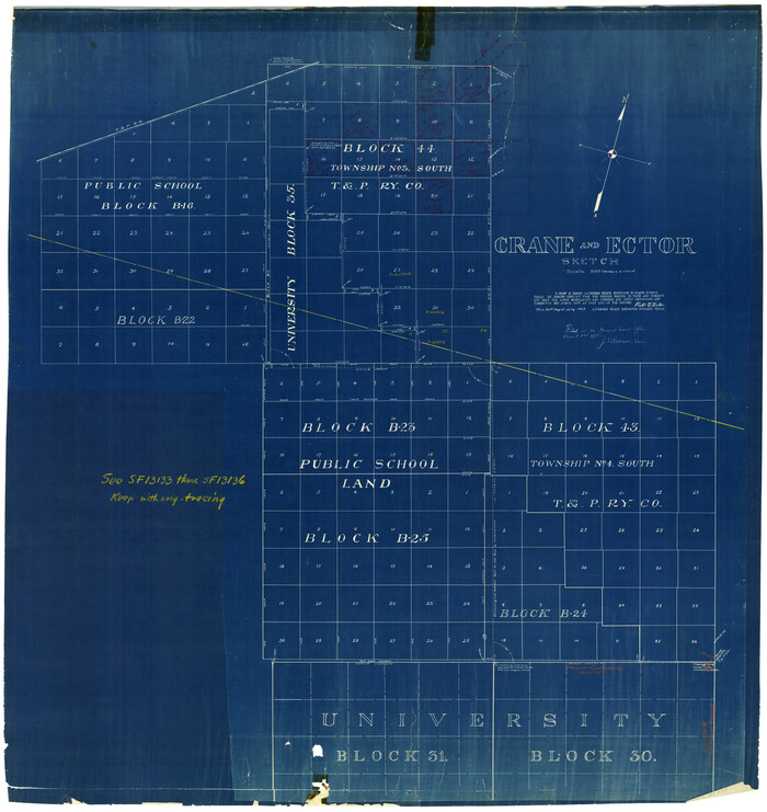 8834, Ector County Rolled Sketch RE1, General Map Collection