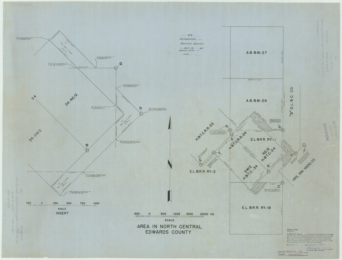 8846, Edwards County Rolled Sketch 23, General Map Collection