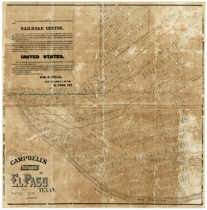 8854, Campbell's Addition to El Paso, Texas, General Map Collection
