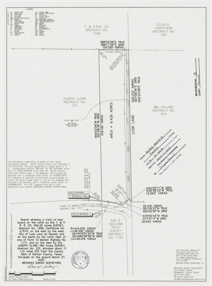 88762, Denton County Rolled Sketch 8, General Map Collection