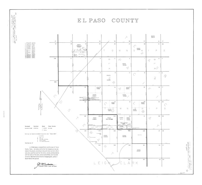 8878, El Paso County Rolled Sketch 56, General Map Collection
