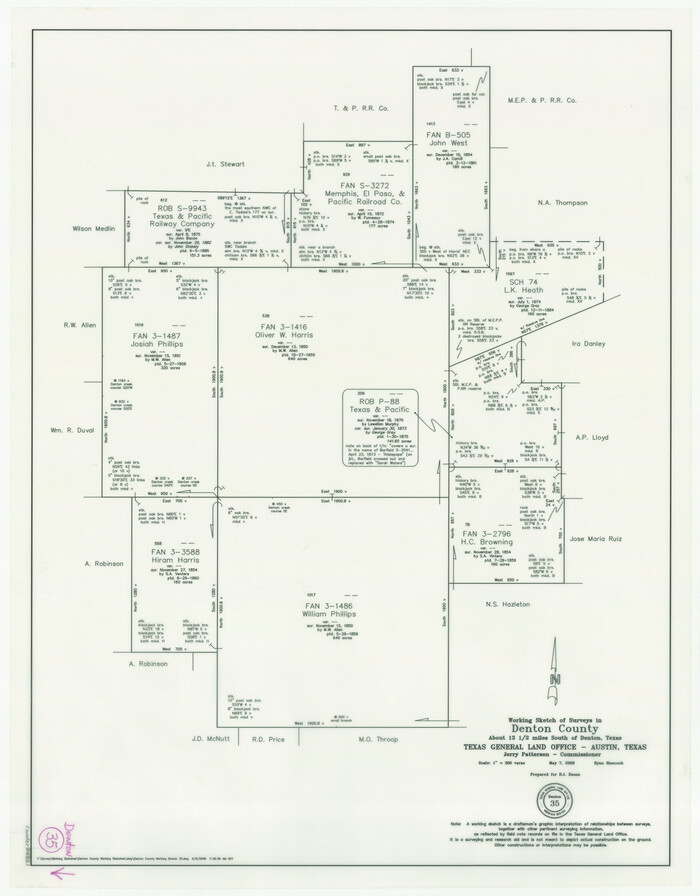 88821, Denton County Working Sketch 35, General Map Collection