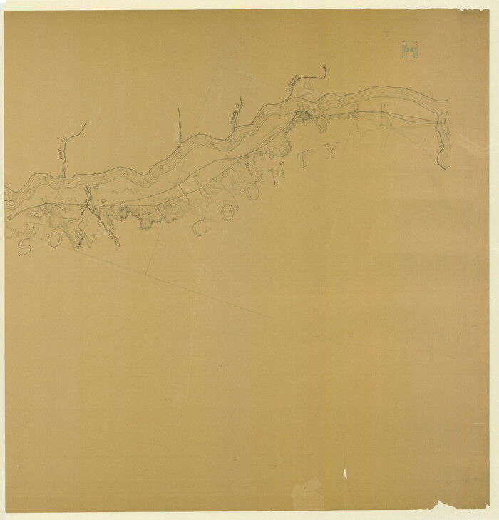 88845, [Location Survey of the Southern Kansas Railway, Kiowa Extension from a point in Drake's Location, in Indian Territory 100 miles from south line of Kansas, continuing up Wolf Creek and South Canadian River to Cottonwood Creek in Hutchinson County], General Map Collection