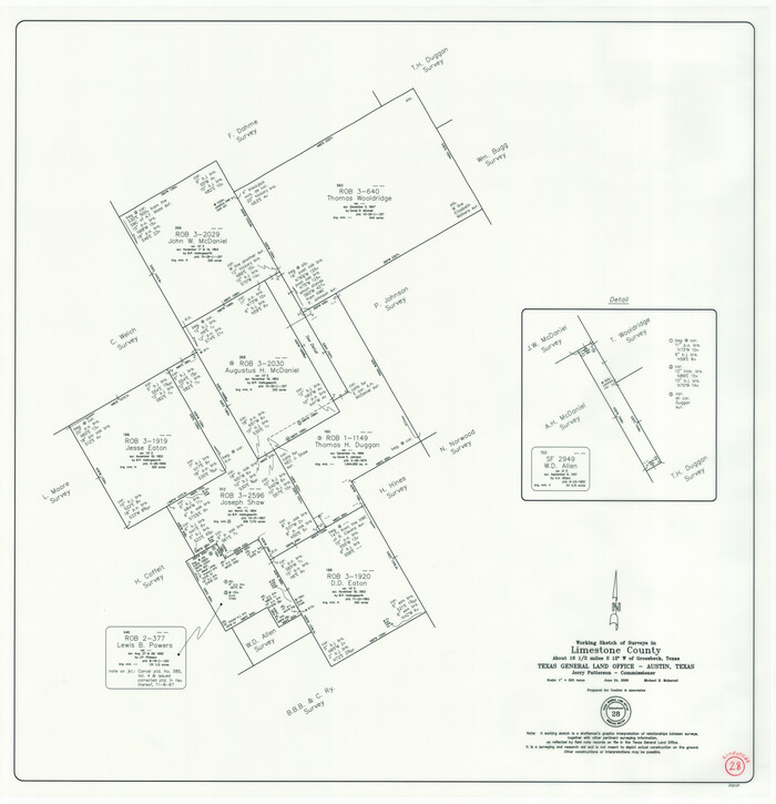88848, Limestone County Working Sketch 28, General Map Collection