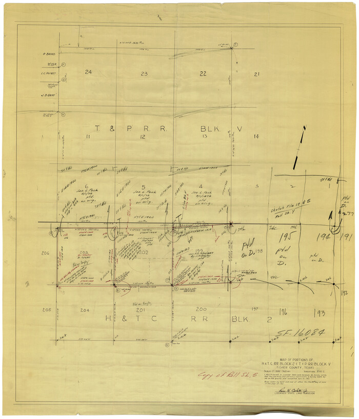 8890, Fisher County Rolled Sketch 5, General Map Collection

