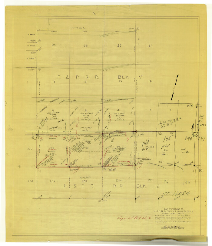 8890, Fisher County Rolled Sketch 5, General Map Collection
