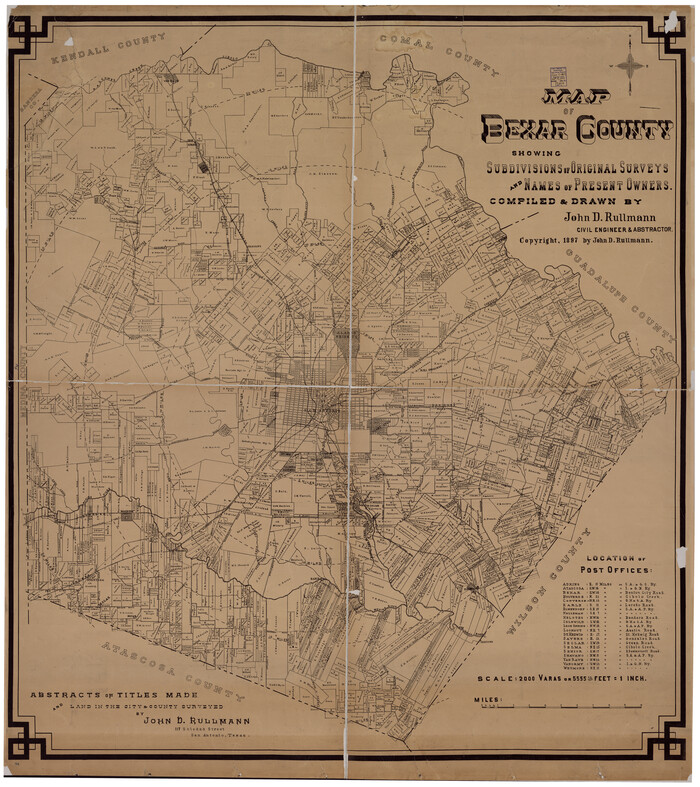 88908, Map of Bexar County Showing Subdivisions of Original Surveys and Names of Present Owners, Library of Congress