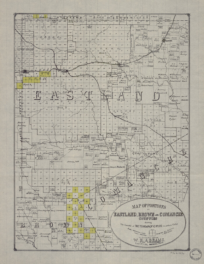 88926, Map of Portions of Eastland, Brown and Comanche Counties, Library of Congress