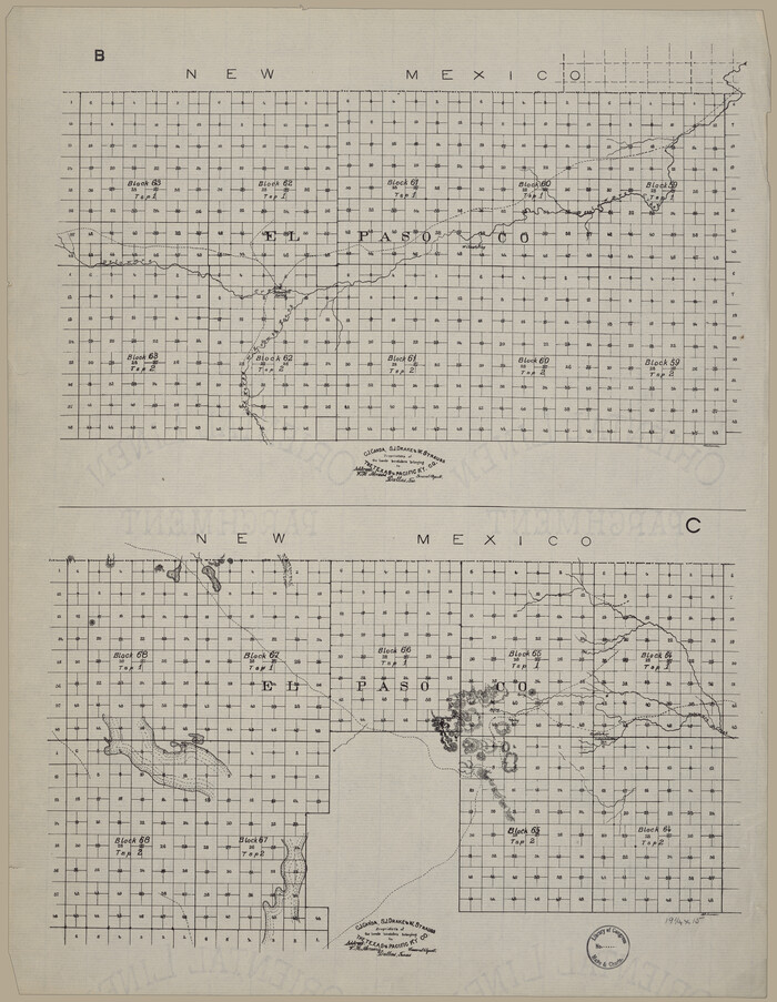88931, [Map showing T&P Lands in El Paso County], Library of Congress
