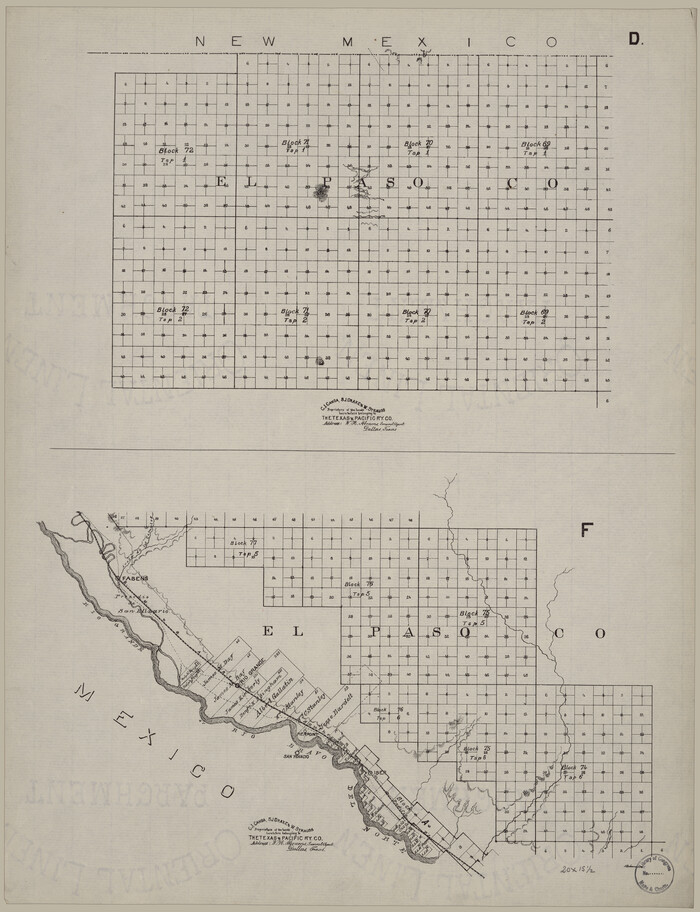88932, [Map showing T&P Lands in El Paso County], Library of Congress