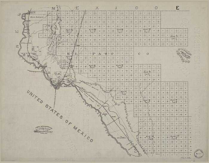 88933, [Map showing T&P Lands in El Paso County], Library of Congress