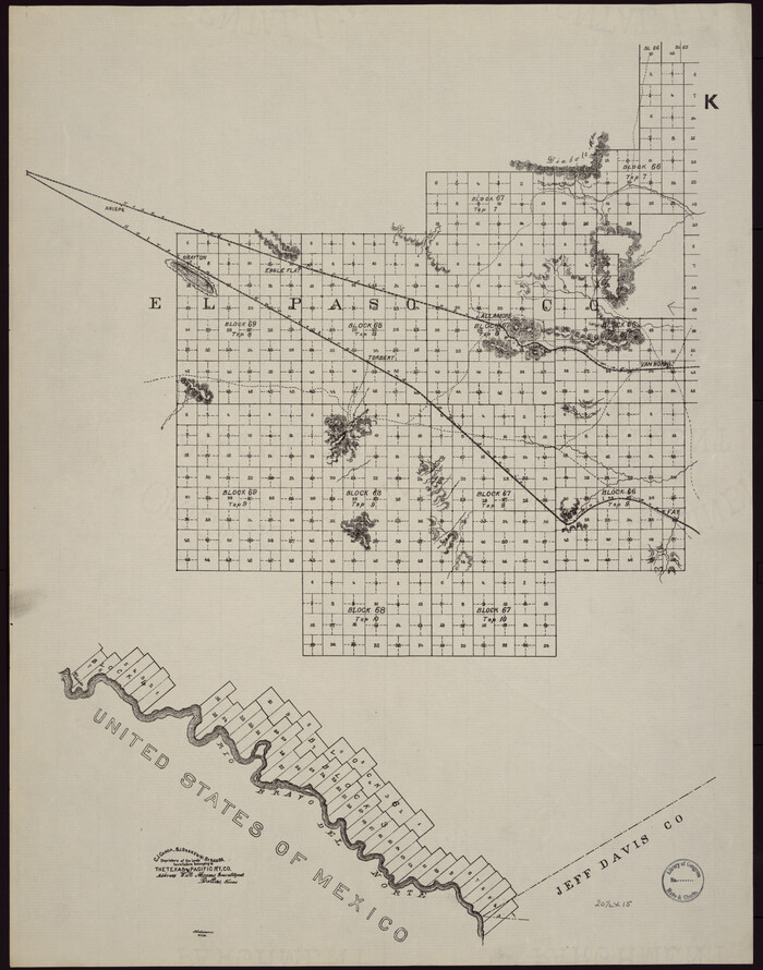88935, [Map showing T&P Lands in El Paso County], Library of Congress