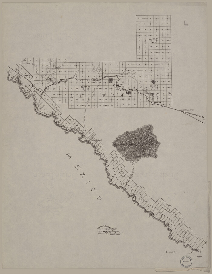 88936, [Map showing T&P Lands in El Paso County], Library of Congress