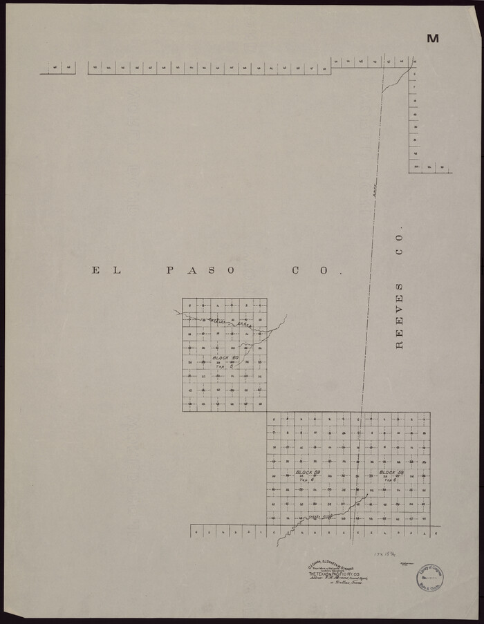 88937, [Map showing T&P Lands in El Paso County], Library of Congress