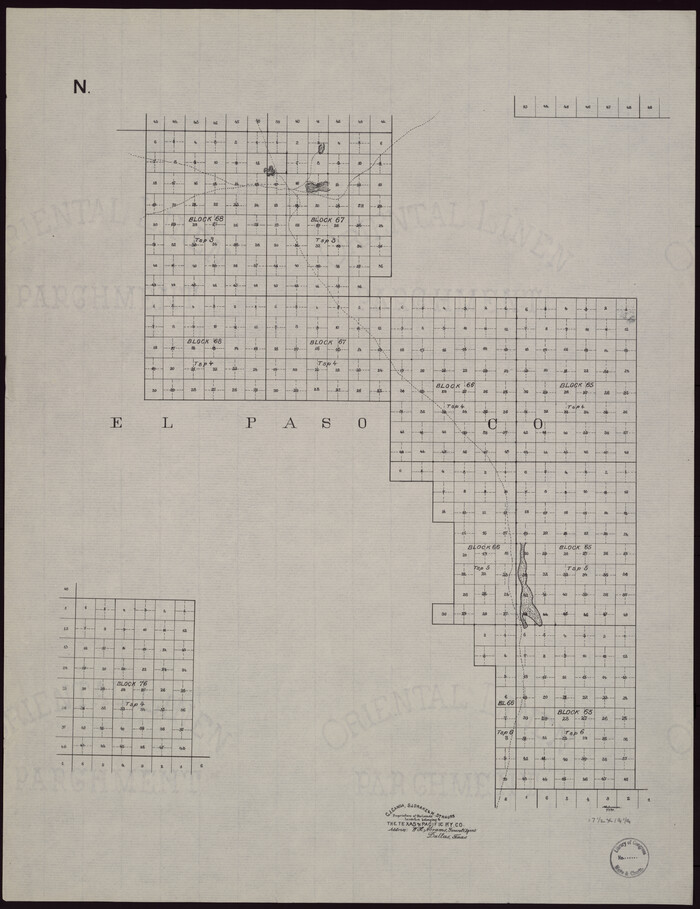 88938, [Map showing T&P Lands in El Paso County], Library of Congress
