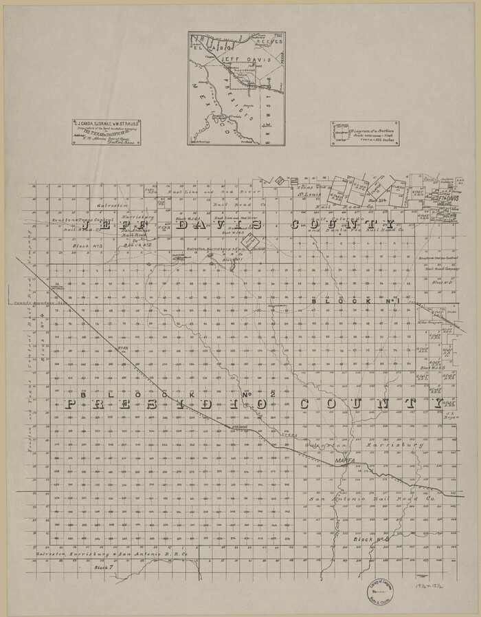 88959, [Map of T&P Blocks 1 and 2 in Jeff Davis and Presidio Counties], Library of Congress