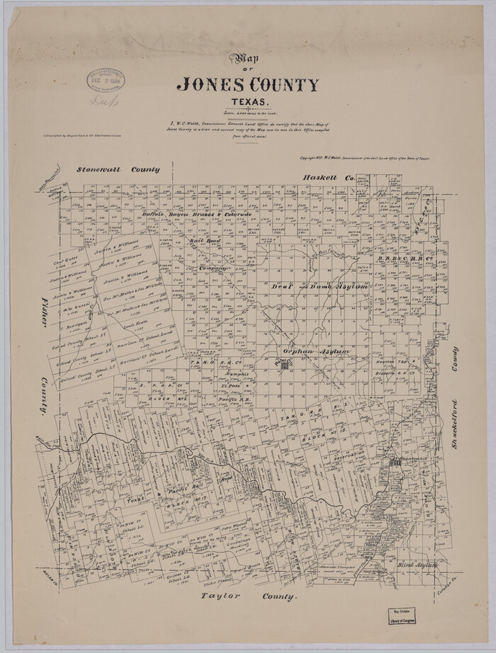 88960, Map of Jones County, Texas, Library of Congress